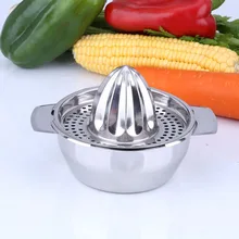 Мини-соковыжималка для цитрусовых, апельсина, лимона из нержавеющей стали, ручная прессовка, сырой сок для здорового образа жизни для детей