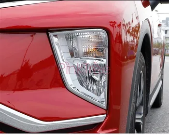 

For Mitsubishi Eclipse Cross 2017 2018 2019 Chrome Front Reflector Fog Light Lamp Cover Sticker Decoration Trim Car Accessories