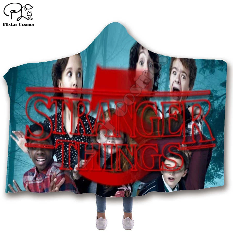 Одеяло с капюшоном на Рождество и Хэллоуин для взрослых очень странные дела