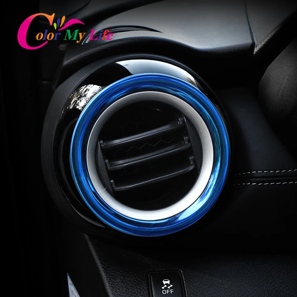 Color My Life 2Pcs/Set Car Air Vent Outlet Cover for Nissan Kicks 2017 - 2021 Stainless Accessories Conditioning Trim | Автомобили и