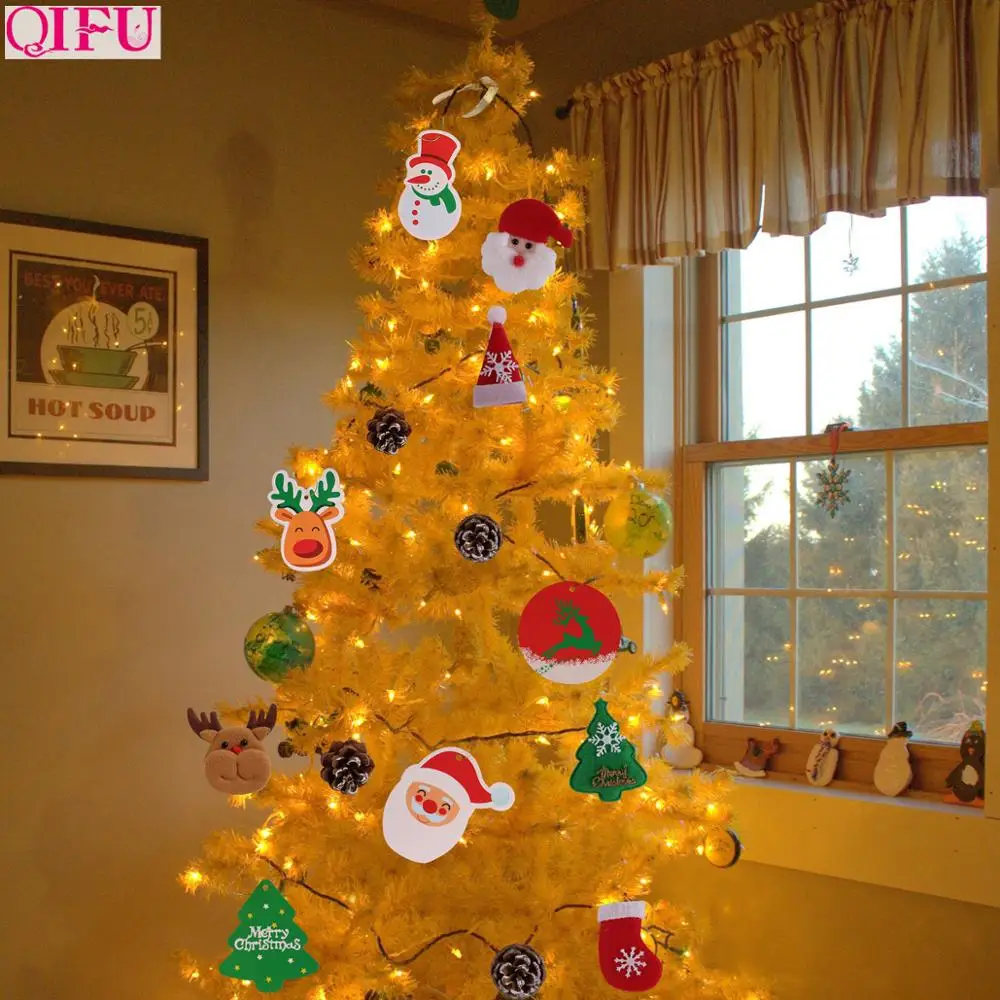 QIFU Рождество Золотая Снежинка проекция Дерево Топ Звезда Счастливого Рождества Декор для дома рождественские подарки Navidad год