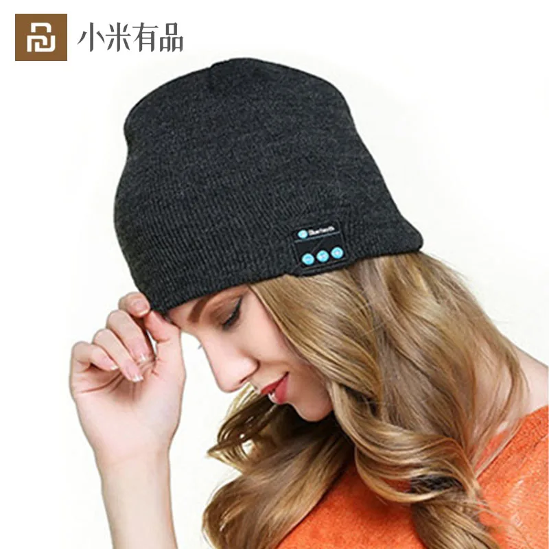 

Hot Youpin Music Knitted Hat Men Womens Unisex Cap Winter Warm Cycling 5.0 Bluetooth Wireless Headset Can Call Bilateral Stereo