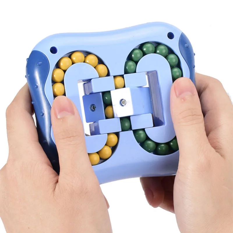 Cubo mágico para aliviar el estrés, juguete giratorio de granos mágicos, juguete creativo de descompresión, aprendizaje educativo, juego de rompecabezas antiestrés