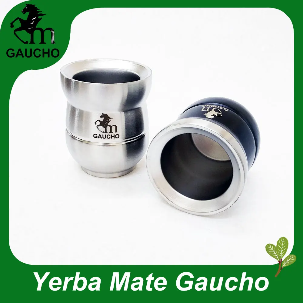 1 шт./лот, деликатный Yerba mate Gourds, нержавеющая сталь, Yerba mate, Calabash, с двойными стенками, теплоизолированный, легко держать, горячая распродажа, MT017-150