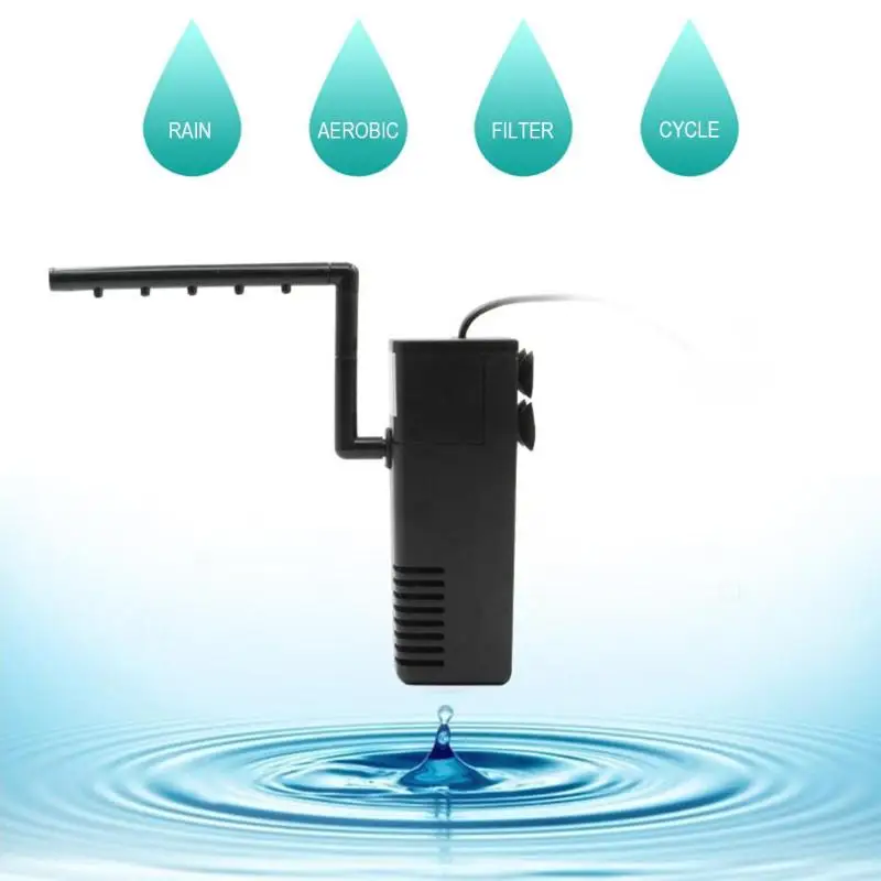 

5W Aquarium Filter Submersible Internal Filter for Fish Tank Aquatic Spray Flow Biological Plus Power Filter Pump EU Plug