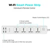 Universal Smart Power Strip WiFi Works with Alexa, GoogleHome, Multi Plug with 4 AC Outlets & 4 USB Charging Ports,Voice Control ► Photo 3/6