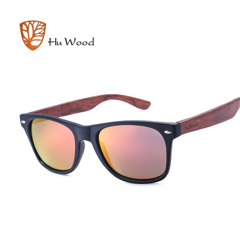 C5 HU WOOD, дизайнерские мужские/женские классические ретро поляризованные солнцезащитные очки с заклепками,, УФ-защита, бамбуковые солнцезащитные очки GRS8004 - Цвет линз: C5