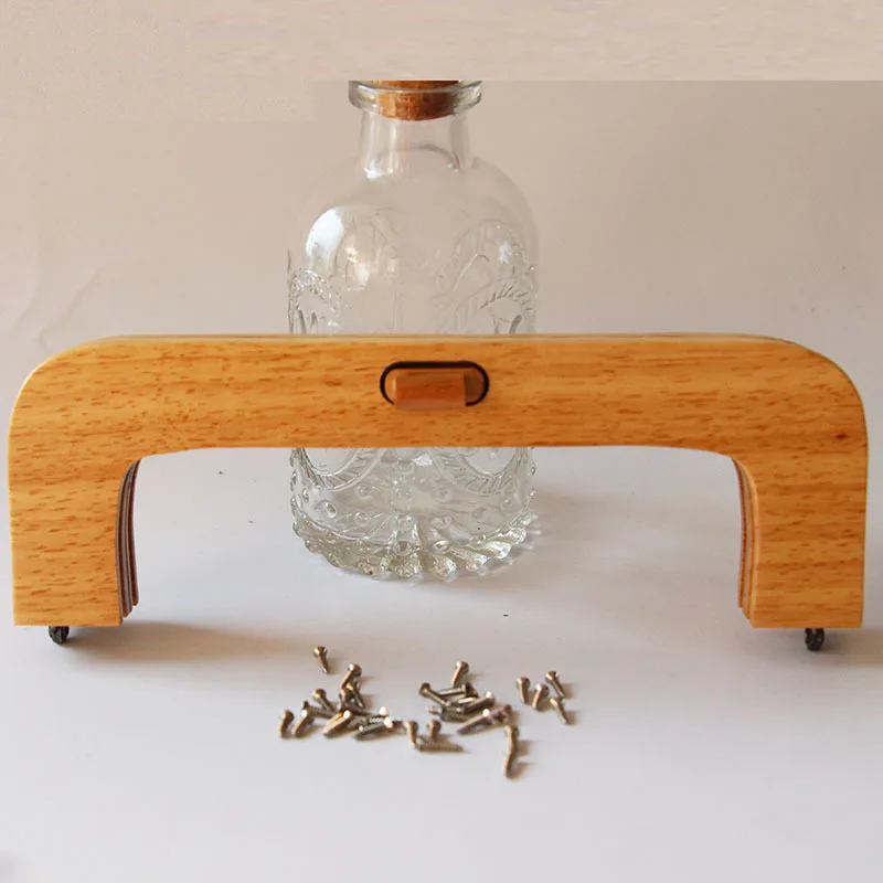 

20 Cm Wide X 7 Cm One Piece Solid Wood Material Nature Color Wood Purse Frame Bag Handle Bag Parts Diy Accessories Wooden Handle