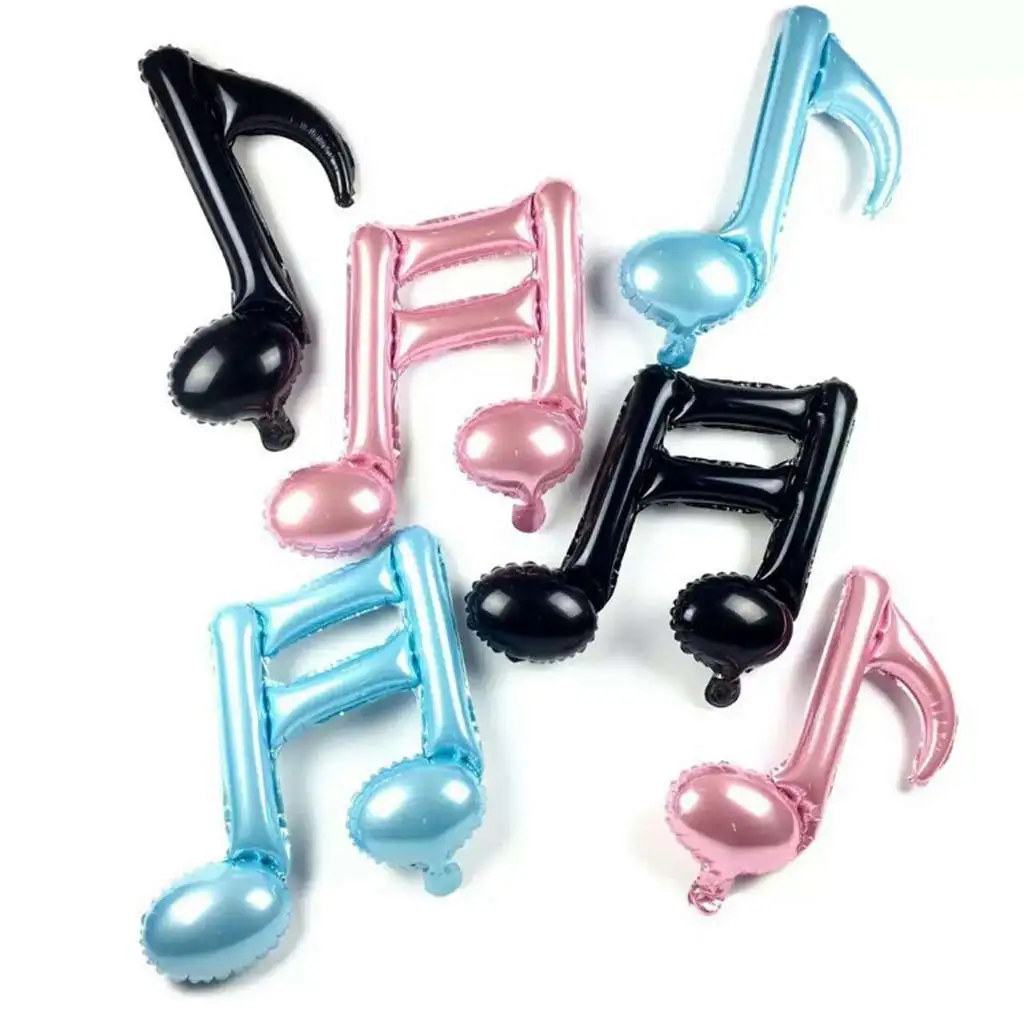 10 Pieces Music Note Foil Balloons Birthday Party Dance Prom Band Concert Decoration Accessory