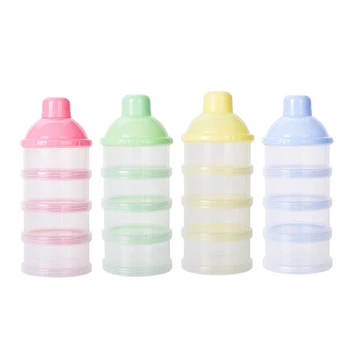 

Portable Milk Powder Bottle Four Grid Formula Dispenser Food Container Box Baby Feeding Box Kids Toddler Food Storage Box