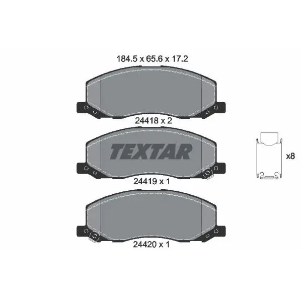 Колодки диск. пер. Opel Insignia 2.0CDTi 160HP/2.0Turbo 08 TEXTA