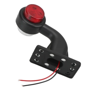 

LEEPEE 12/24V LED Side Marker Light Tail Light Assembly Car-styling Indicator Lamp Truck Lamp Red White 2Pcs/set