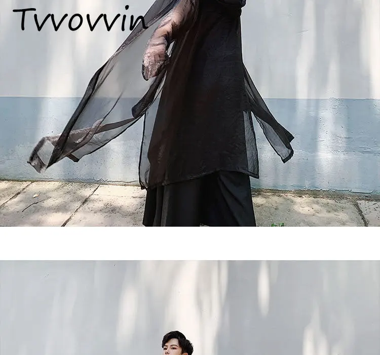 TVVOVVIN, черная тонкая шляпа, свободный Тренч без пряжки, модный, плюс размер, средняя длина, Топ для женщин, новинка, топы для отдыха, D192