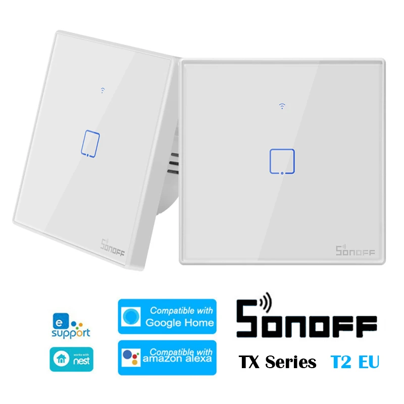 SONOFF T2 ЕС TX серия умный дом WiFi переключатель 433 RF переключатель Автоматизация совместима с Google Home Alexa Amazon поддержка eWelink