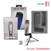 Hot sales 1Pcs 2Pcs 4Pcs original Samson C01u Pro USB Professional Studio condenser Microphone Real-time Monitoring Mic