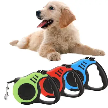 

3M/5M Durable Dog Leash Automatic Retractable Nylon Dog Cat Lead Extending Puppy Walking Running Lead Roulette For Dogs