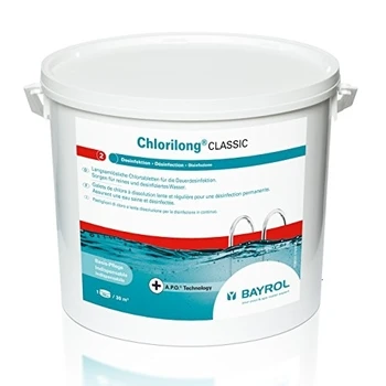 

Bayrol Chlorilong Classic 10 kg cloro pastillas à 250 g sobre la duración Desinfectante