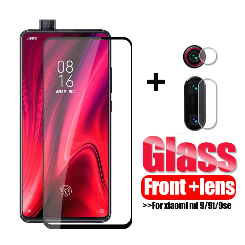 

2-in-1 Protective Glass For Xiaomi Redmi K20 Screen Protector Glass For Xiaomi Mi 9T Pro MI9T mi9 9 T k 20 mi9 Camera Lens Film