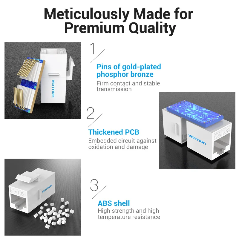 Vention Cat5E коннектор RJ45 переходник Ethernet кабель для кошек 5E 6 Мама мама удлинитель