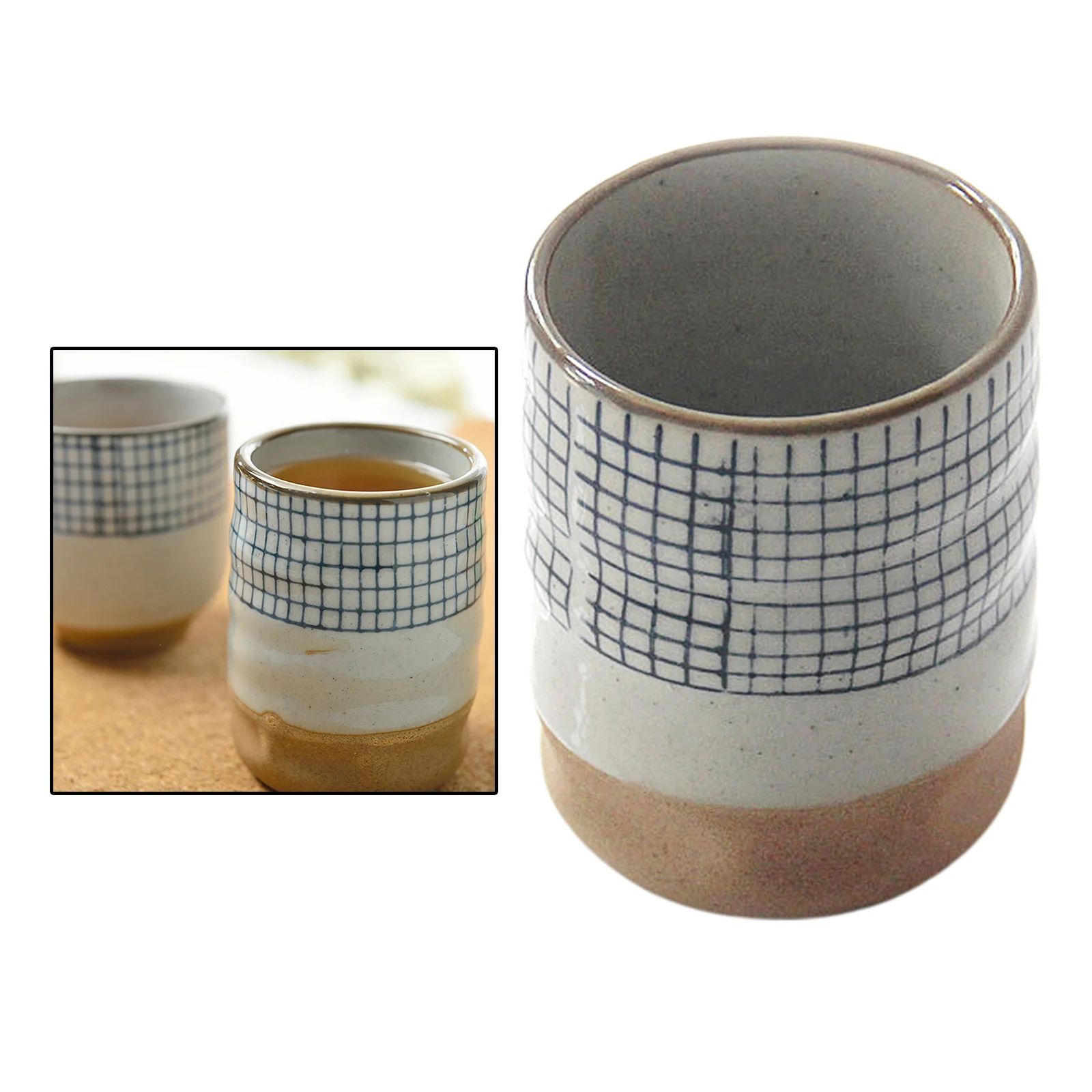 Ceramic Cups Traditional Pottery Teacups Handcraft Porcelain Mugs for Yunomi