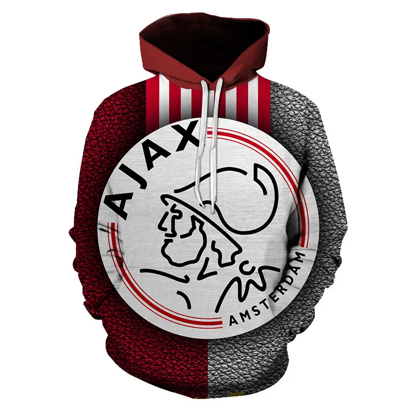Ajax толстовки Осенние мужские пуловеры мужские пальто Повседневная мода Футбол Ajax печать 3D толстовки унисекс хип хоп с капюшоном S-6XL