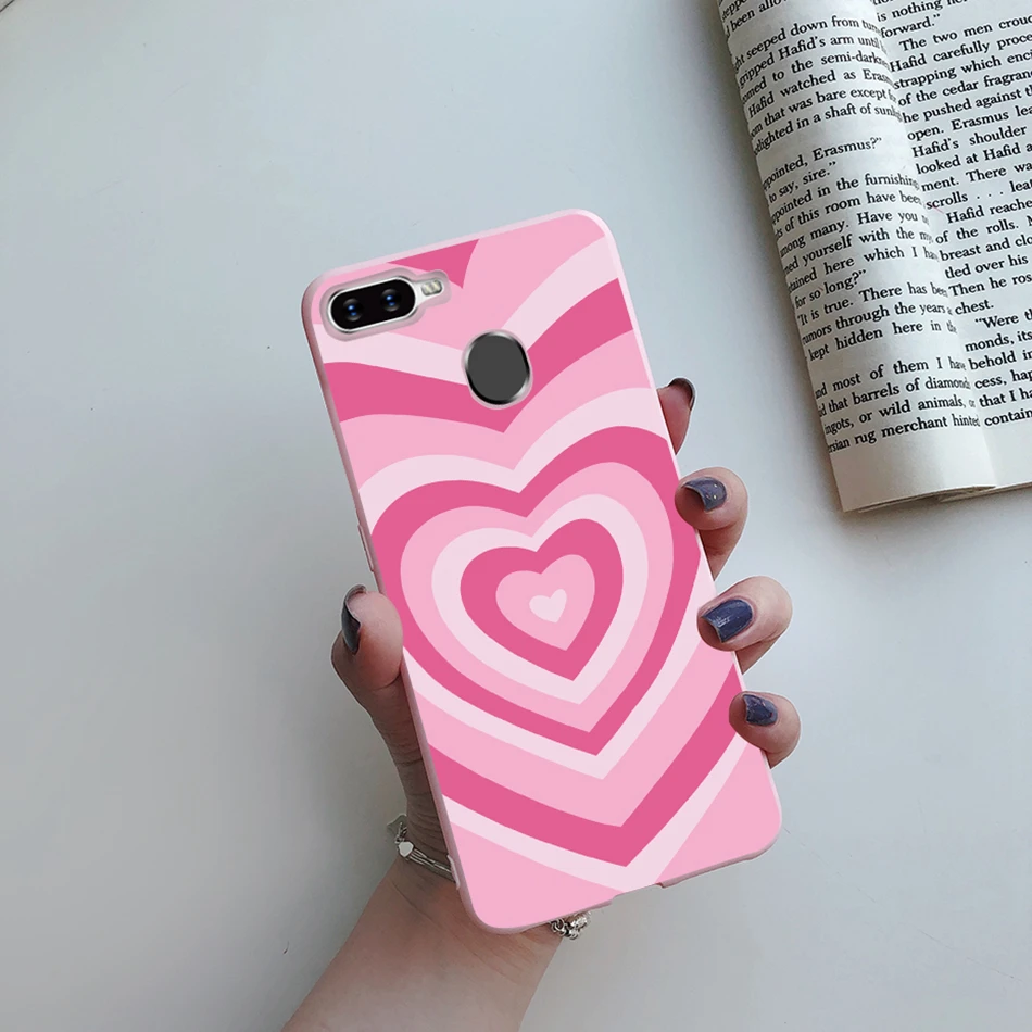 Candy Silicone Cartoon Case For OPPO A5S AX5S A7 2018 AX7 A7N A12 Back Cover Soft Love Heart Phone Cases For OPPO A 12 A 5S Case cases for oppo black