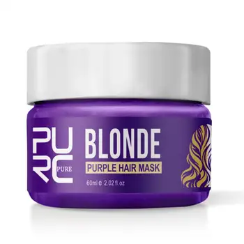 

Purple Toning Hair Shampoo Mask Remove Yellow Purple Toner To Silver Ash Blonde Bleached Gray Hair Dye Remove Yellow 60ml