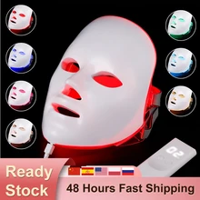 

7 Colors LED Face Mask Photon Skin Rejuvenation Face for Anti Aging Spot Removal Wrinkles Whitening Facial Skin Care Mask