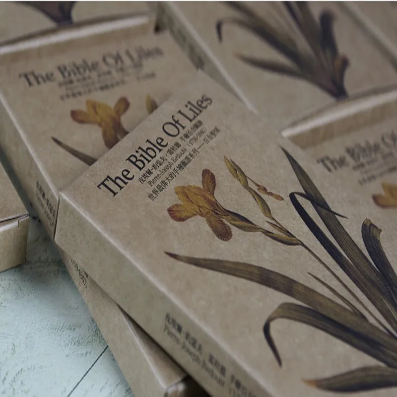 Tarjetas de flores Vintage para postales, suministros de papelería para correo de oficina, artículos de Navidad, 14,5x10,5 CM, 1 paquete