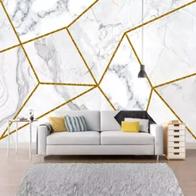 На заказ 3D настенная бумага Современный Креативный художественный мрамор Золотые полоски Гостиная ТВ фон картины для украшения стен настенная бумага