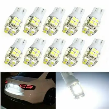 

10Pcs/Pack T10 194 W5W 1210 3528 20SMD LED Car Tail Light Wedge Light Lamps Bulb 12V Cold White 6500K Super Birght