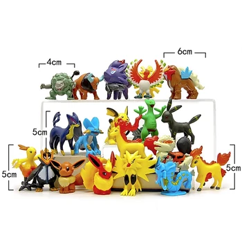 

10pcs/lot Pikachu Cute Figures Toys Cute Pocket Monster Pikachu PVC Action Figure Model Toy Gift 4-7cm Random Delivery