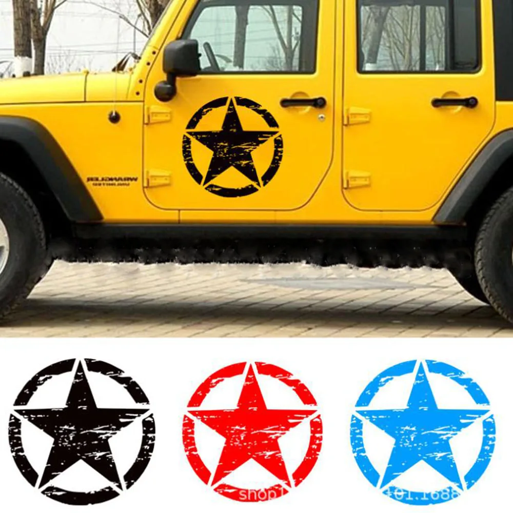 Военная звезда 50x50 см внедорожник Виниловая наклейка для Jeep Toyota|Наклейки на
