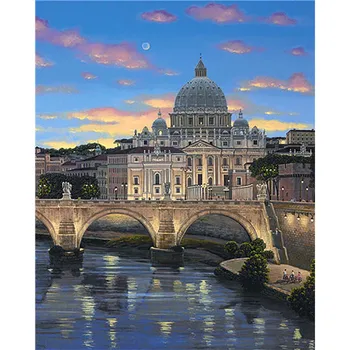 

Schilderen op Nummer Paint by Numbers Lienzo Pintura por Numero Acrylic Paints Paintings Number DIY Numbered Painting landscape