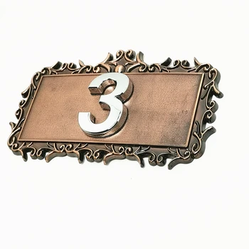 

ABS Plastic Customized Door Plates For Home Gates Hotel Room Personalized House Number Stickers Door Number Sign