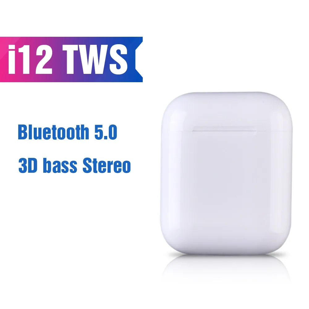 Дешево AMTERBEST высокое качество I12 наушники вкладыши TWS с Беспроводной Bluetooth 5,0 наушники с ультранизкими басами наушники Pk I10 HBQ I11 I13 I60 I30 для IPhone 8 Plus