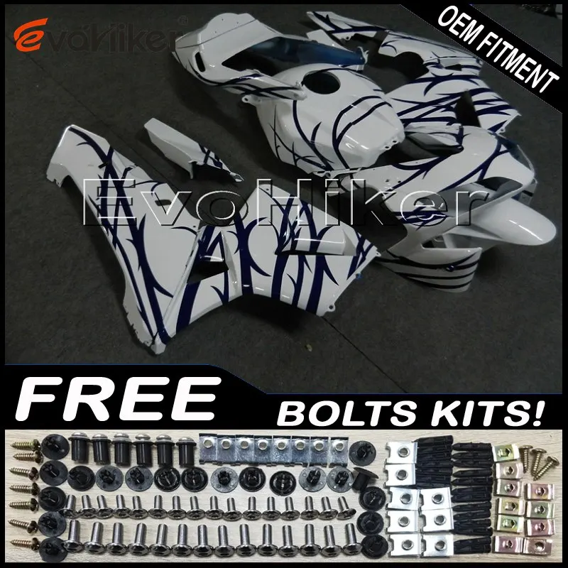 

bodywork kit motorcycle fairings for CBR600RR 2003 2004 F5 03 04 blue white ABS motorcycle panels Injection mold