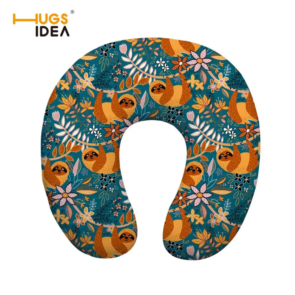 

HUGSIDEA Adorable Sloth U Type Soft Slow Rebound Pillow Comfortable U-shaped Neck Protection Pillow Massager Travel pillows