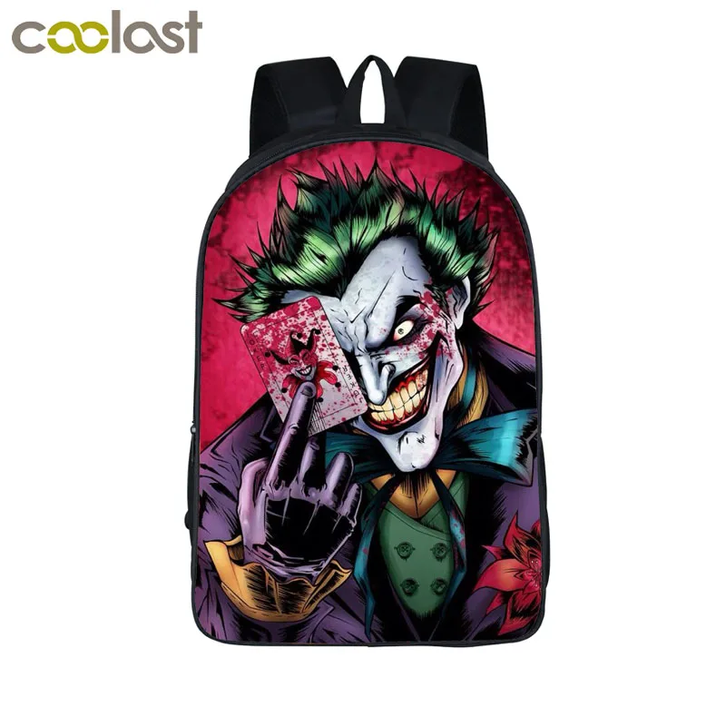 Joker Be рюкзак Reborn Joaquin Phoenix Женский Мужской рюкзак для подростков девочек и мальчиков школьный рюкзак детские школьные сумки bookbag - Цвет: 16 joker07