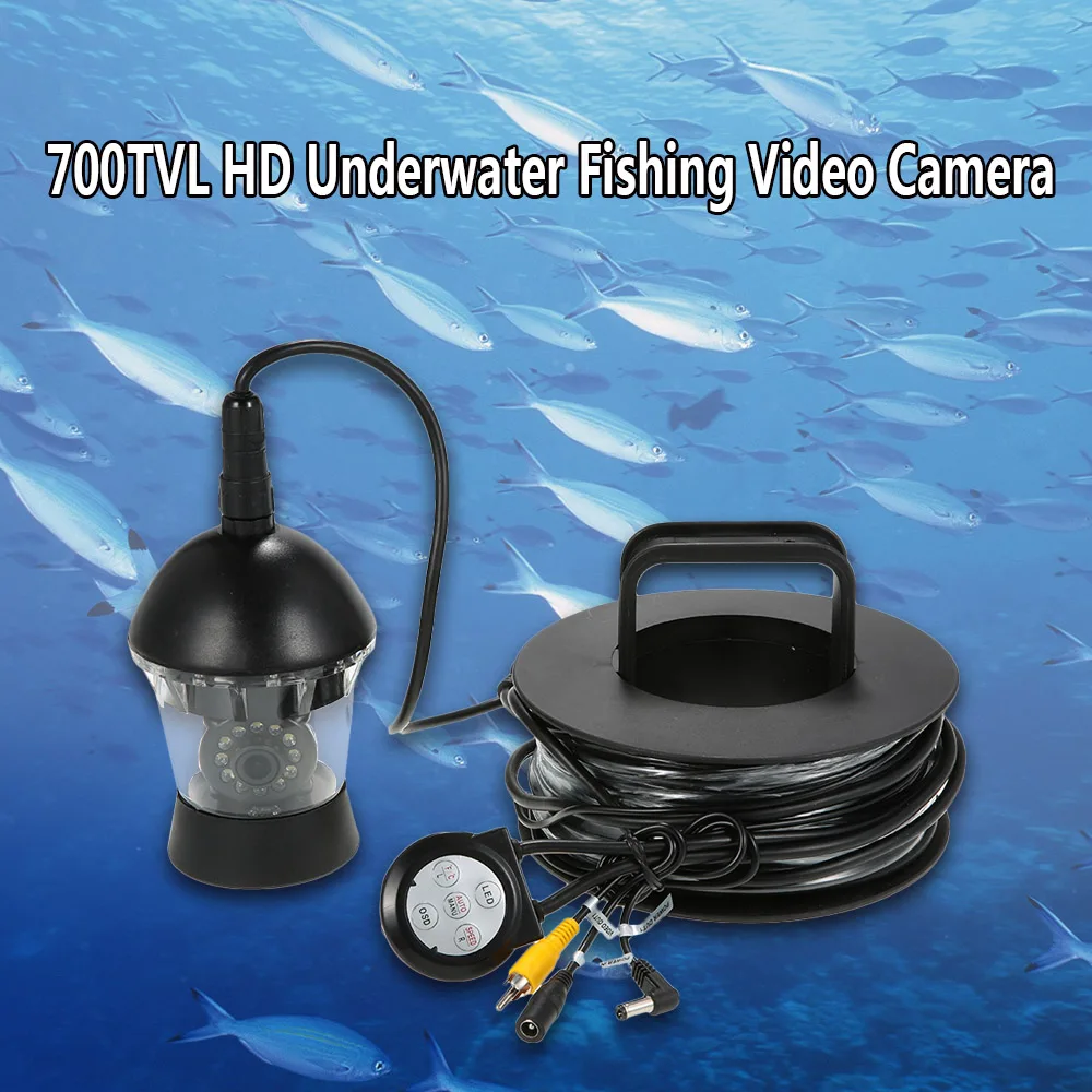 

20M Underwater Fishing Camera Waterproof 700TVL HD Color Video Camera Fish Finder 360 Degree Rotating Fishing Camera Fishfinder