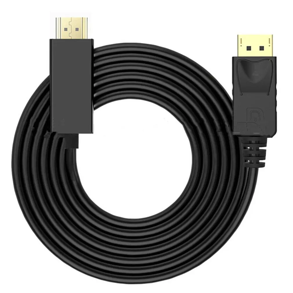 Сверхдлинный позолоченный кабель HDTV для ПК ноутбука DP HDMI 1080p 6 футов 1 8 м|Кабели HDMI|