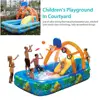 New Water Slide Children Fun Lawn Water Slides Iatables Pools Ring Toss Game For Kids Summer Slide Set Backyard Outdoor Toys 1