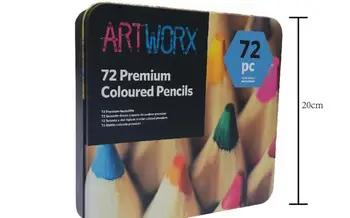 

72 color crude art drawing pencil Beginner pencil 3.3MM big core painting pencil tin box for vivid color pencil Non-toxic pencil