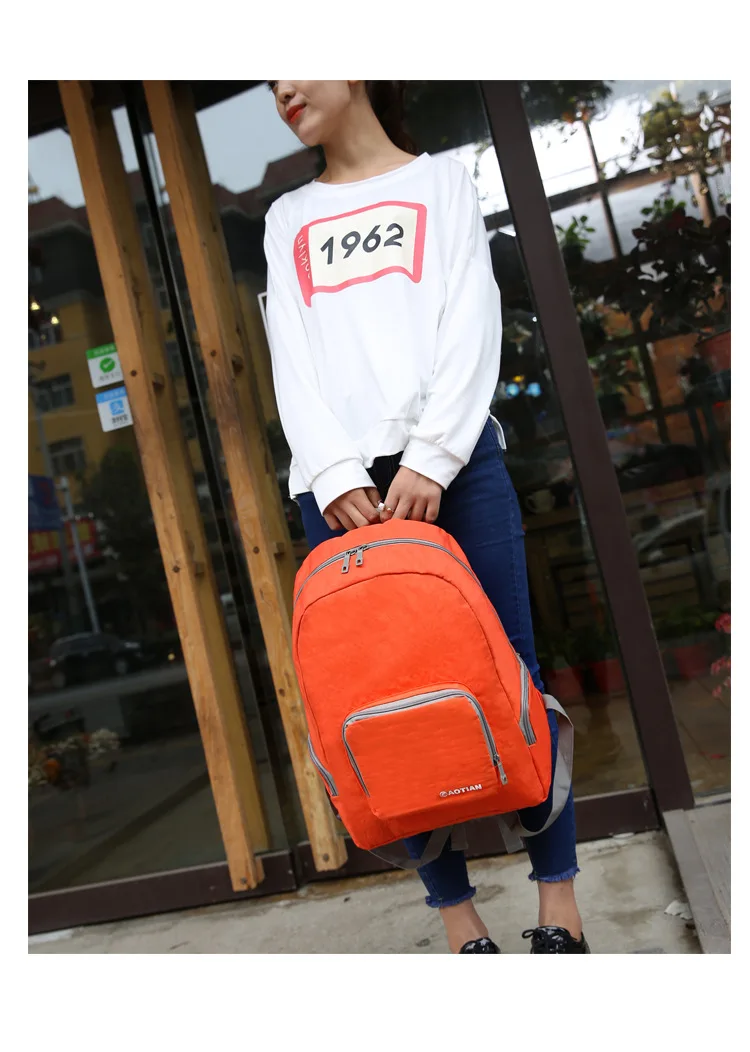 New Style Outdoor Folding Backpack AOTIAN Waterproof Nylon Ultra-Light Storgage Bag Manufacturers 1074