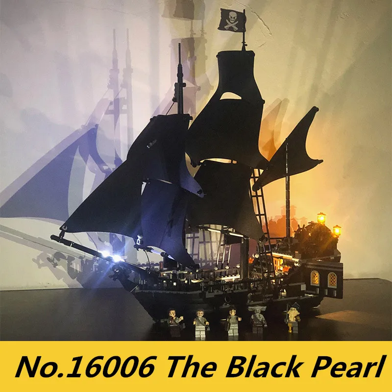 16006 804 шт Строительные кирпичи блоки Пираты Карибы Черная жемчужина корабль совместим с 4184 игрушки для детей подарок