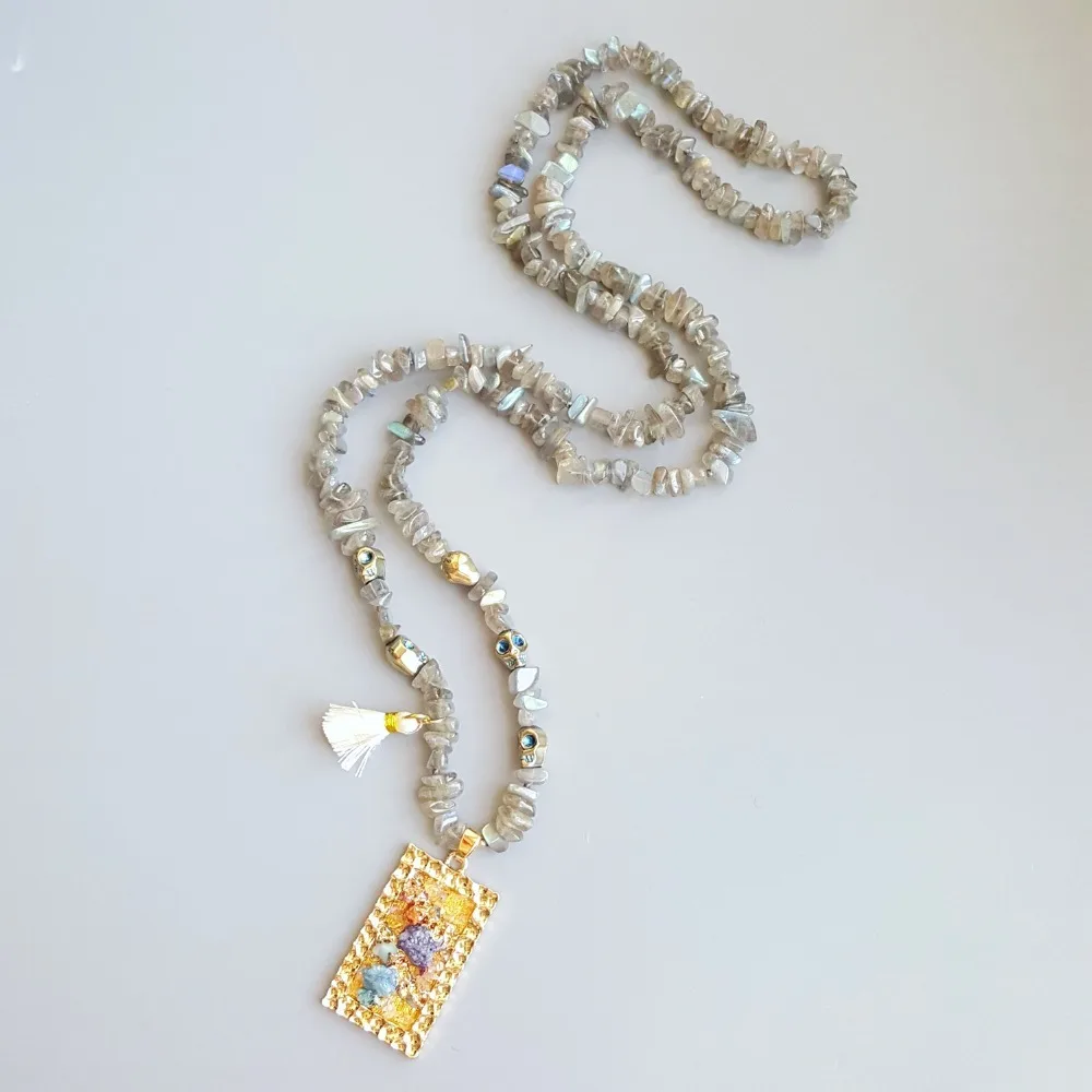 

Подвеска Lii Ji с ярким блеском, ожерелье из гематита неправильной формы с кристаллами золотого цвета, 32 дюйма/80 см