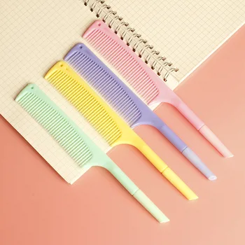 

36 pcs/lot Creative Comb Gel Pen Cute 0.5 mm black Ink Signature Pens Promotional Gift Stationery Office School Supplies