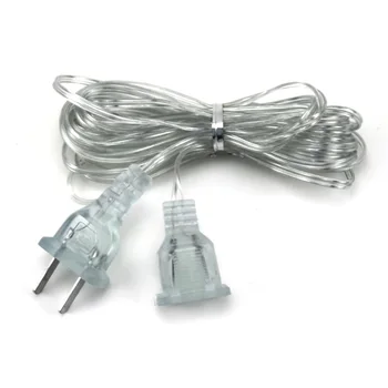 

5m LED String Curtain Power Extender Cable Cord AC 220V EU 110V US Plug Extension Wire for Low Power Christmas Indoor Lights