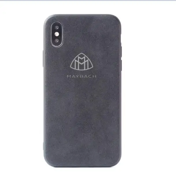 Итальянский чехол из ткани для samsung Galaxy S8, S9, S10 Plus, Note 8, 9, Note 10 Plus, Чехлы, Роскошные, для автомобиля, замша, как кожа - Цвет: For Logo (Maybach)