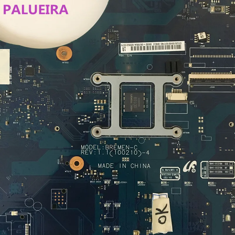 PALUBEIRA BA92-06785A для SAMSUNG NP-R540 R540 DDR3 Материнская плата ноутбука BA41-01219A HM55 Модель: BREMEN-C испытательная материнская плата